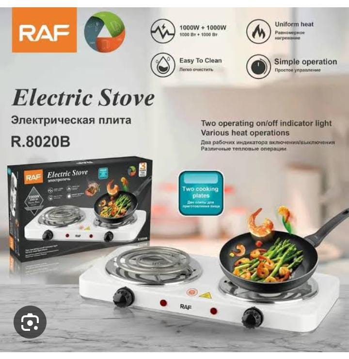 Brand RAF Electric Hot Plate Double Electric Stove 1000W