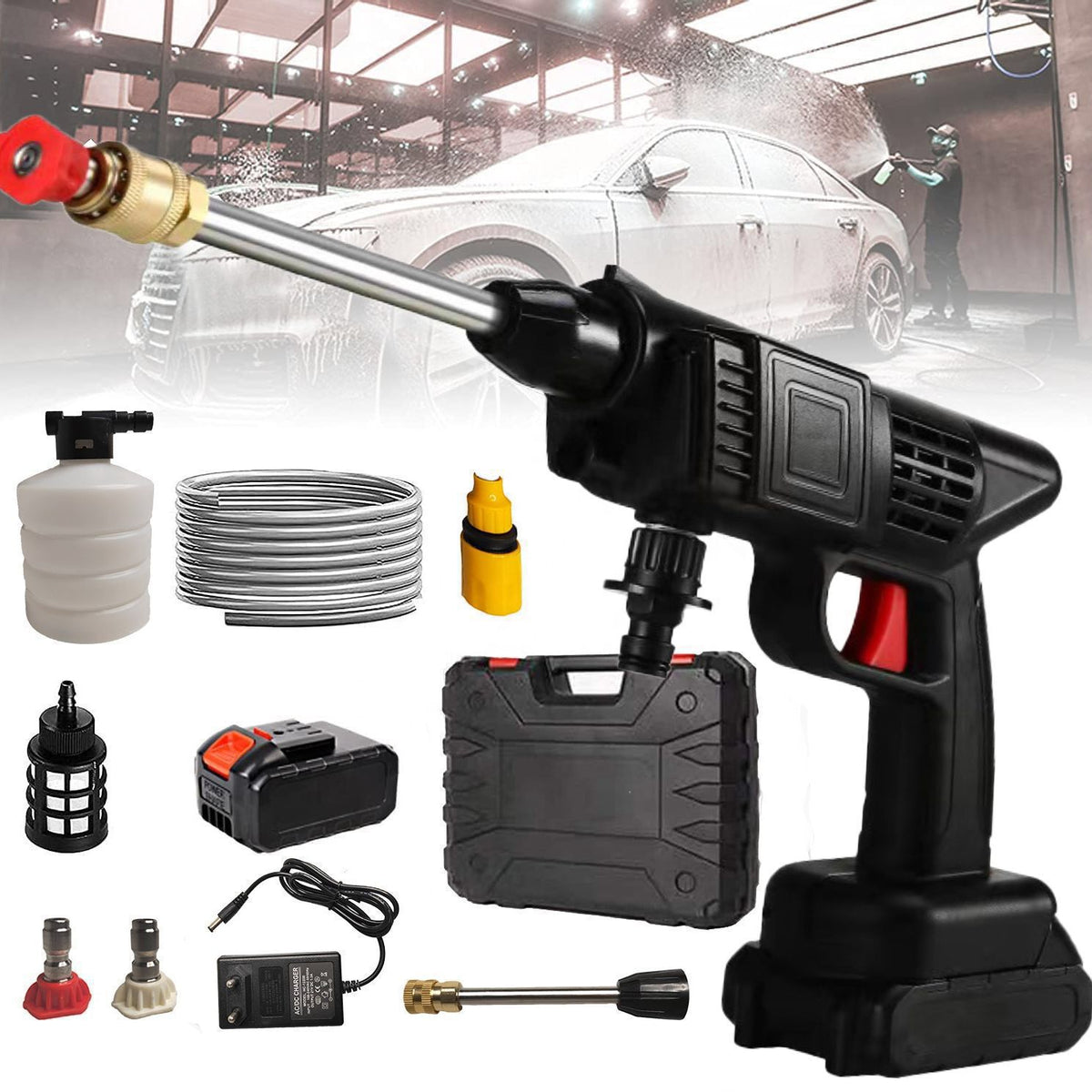 Automatic Cordless  Washer Spray Gun 48V Pakistan | Wireless High Pressure