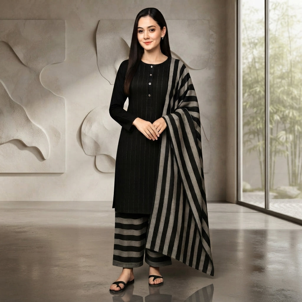 Sussi Marina winter 3-Piece Suit for Women – Black