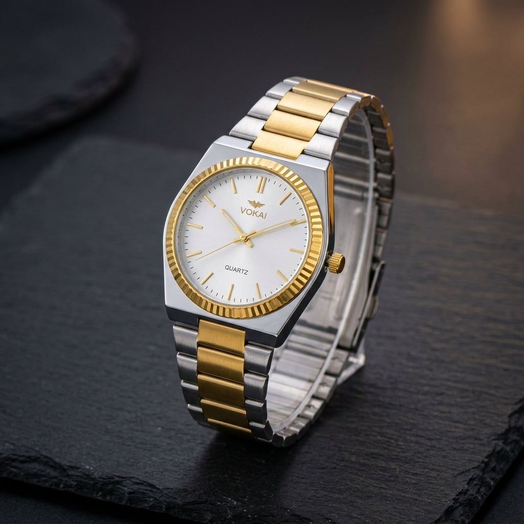Wokai Stainless Steel Waterproof Men’s Watch